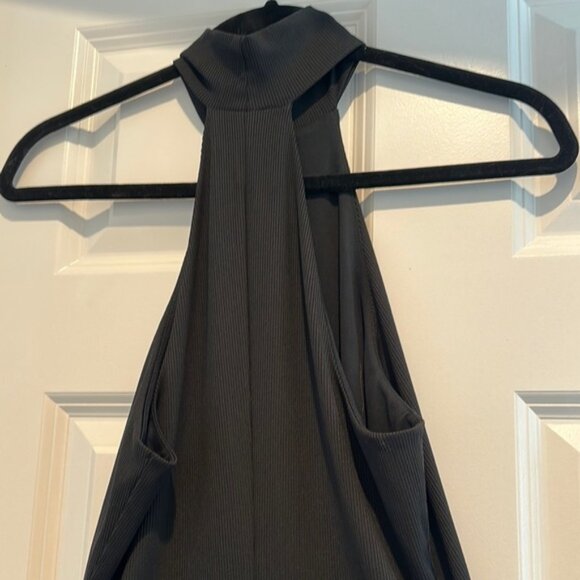 Express Black Halter Bodycon Midi Dress - Picture 4 of 5